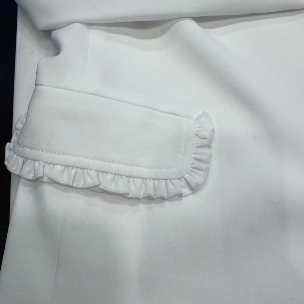 Club Monaco White Ruffle Blazer - Picture 14 of 14